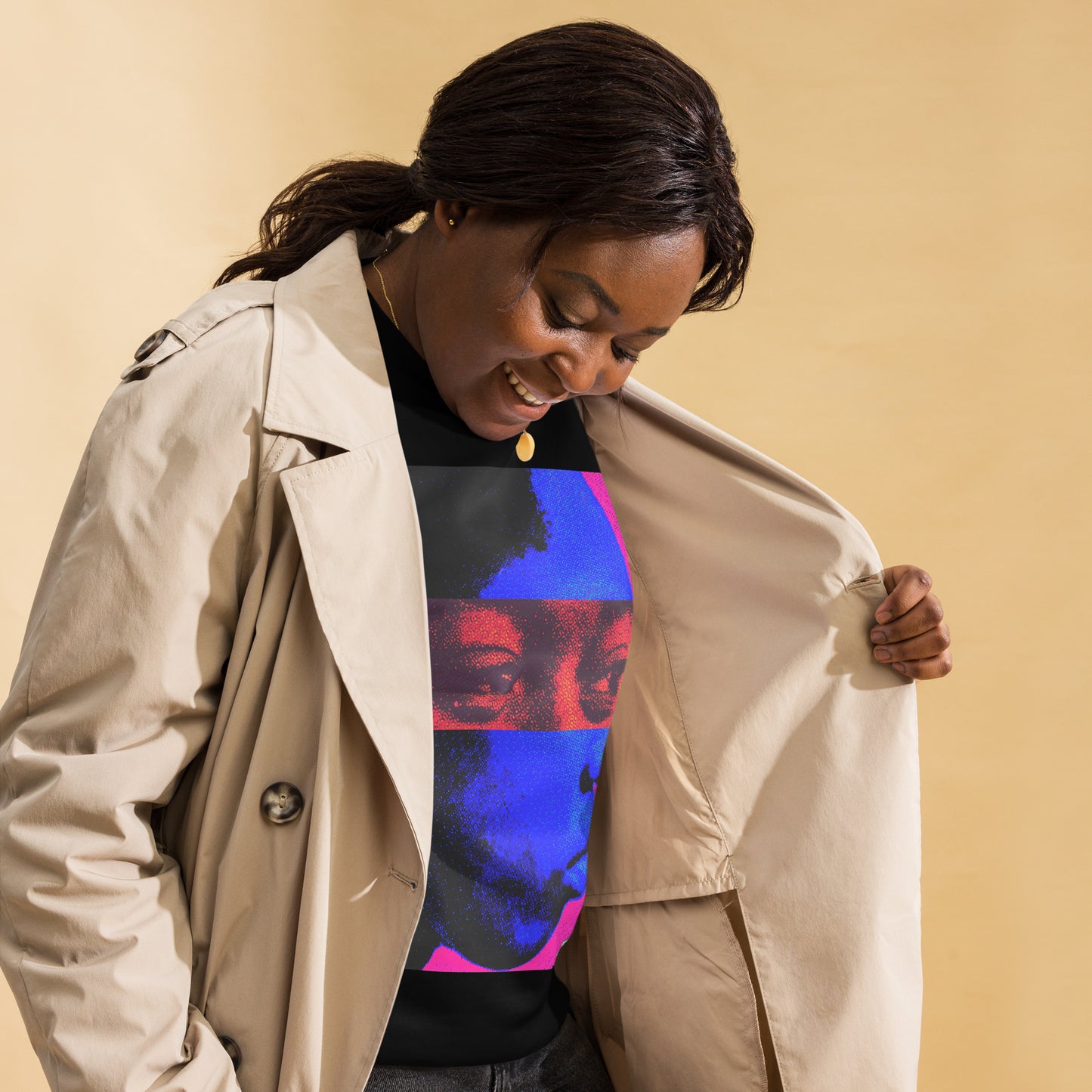 the "Seen" Collection: SIDE EYE - Art Print Premium Crew Neck