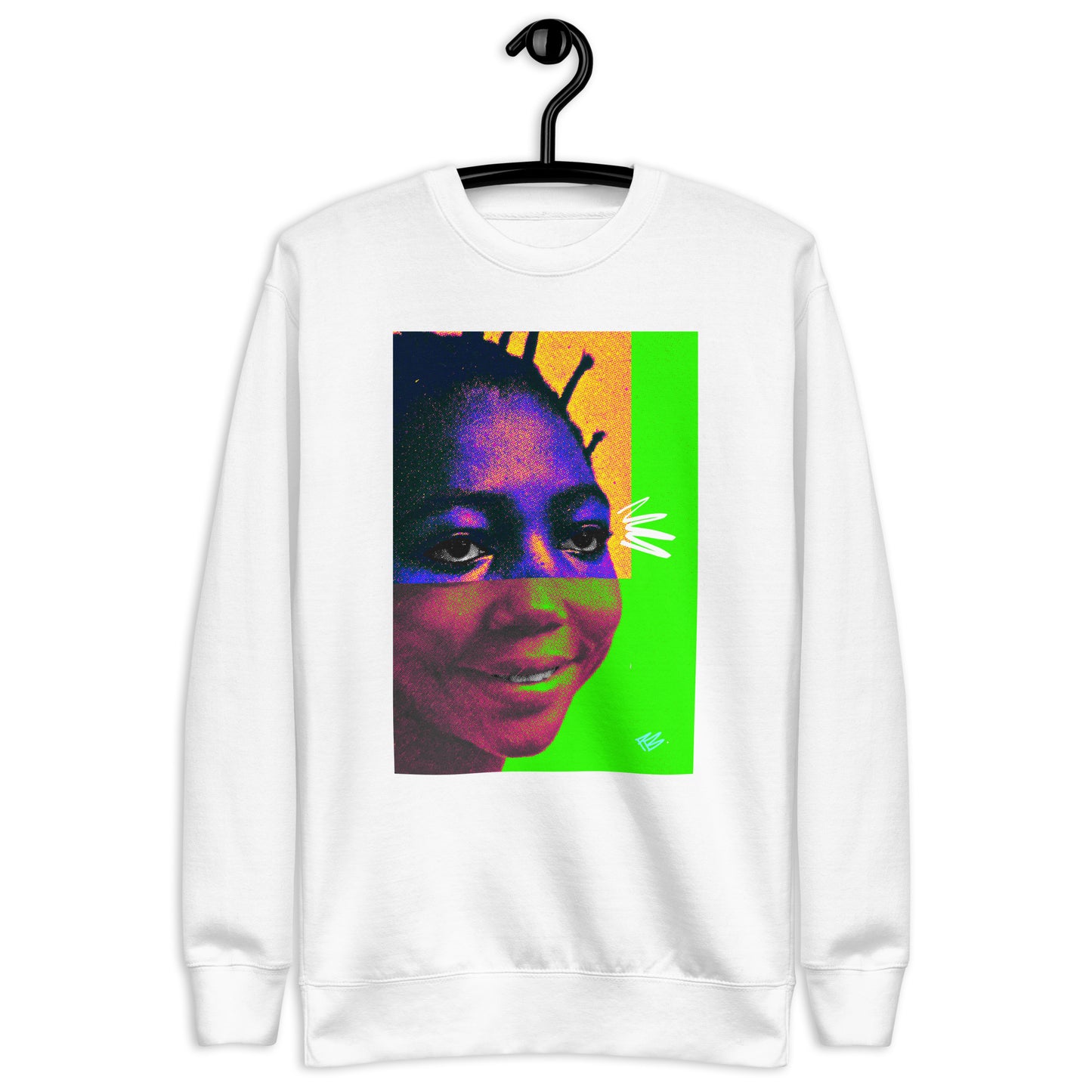 the "Seen" Collection: FOCUS - Art Print Premium Crew Neck Sweatshirt