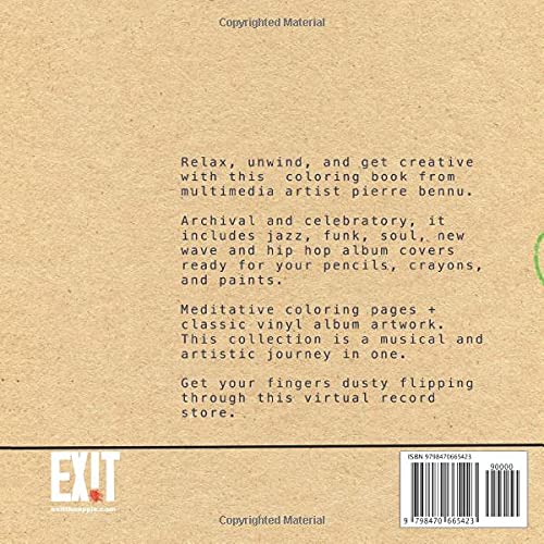 Coloring In The Crates - Signed by the Artist! an album artwork coloring book for mindfulness, creativity, and self care: vol. 1. Paperback