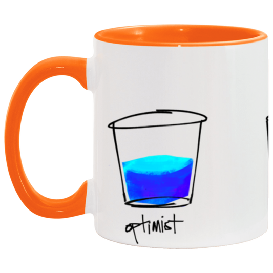 Optimist. Pessimist. Artist. Mug Illustration by pierre bennu (accent colors)