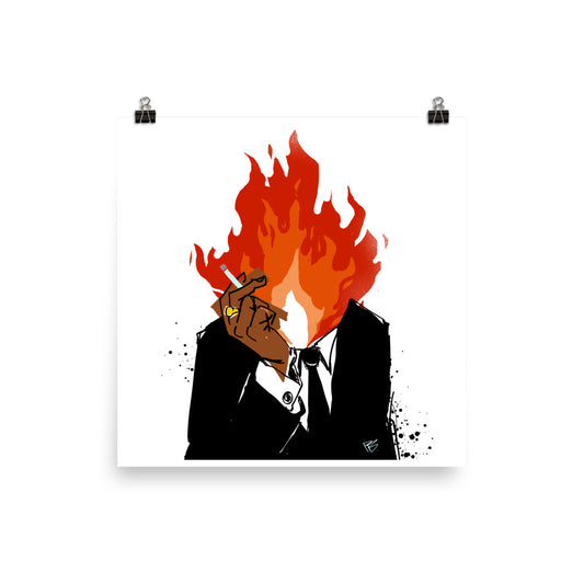THE FIRE NEXT TIME  triptych - James Baldwin Reimagined Book Cover 16 X 16 archival print by pierre bennu #1 of 3