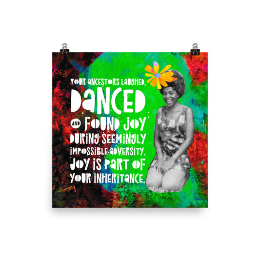 "Joy is part of your inheritance" Affirmation Print Collage by pierre bennu