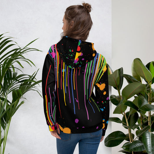 "Be art" - paint splatter unisex hoodie