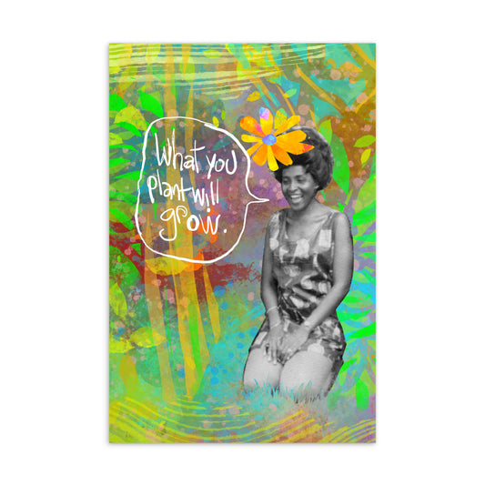 What You Plant Will Grow Standard Postcard
