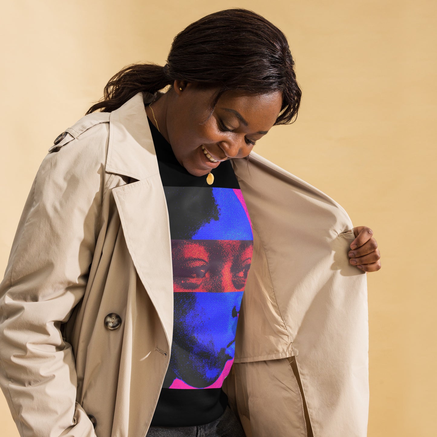 the "Seen" Collection: SIDE EYE  - Art Print Premium Crew Neck