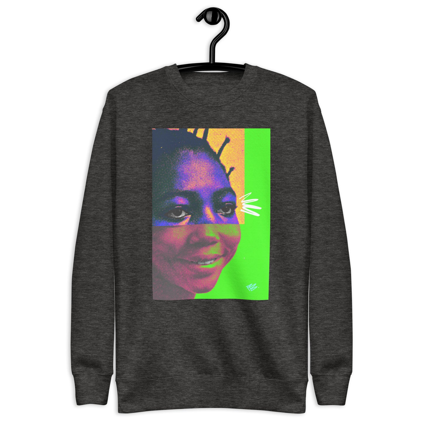 the "Seen" Collection: FOCUS - Art Print Premium Crew Neck Sweatshirt