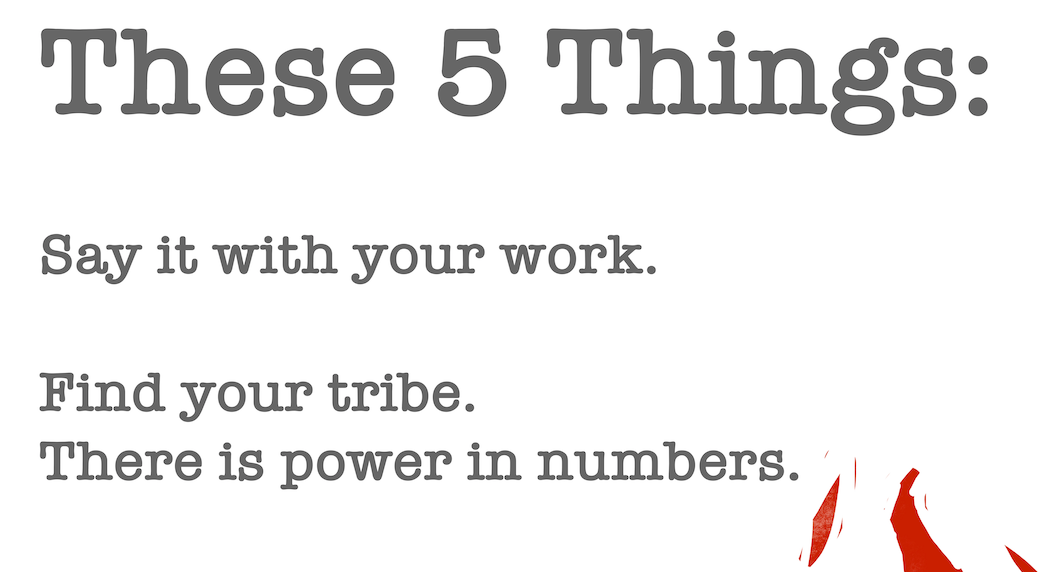 "These 5 Things" 12x16 affirmation poster by pierre bennu