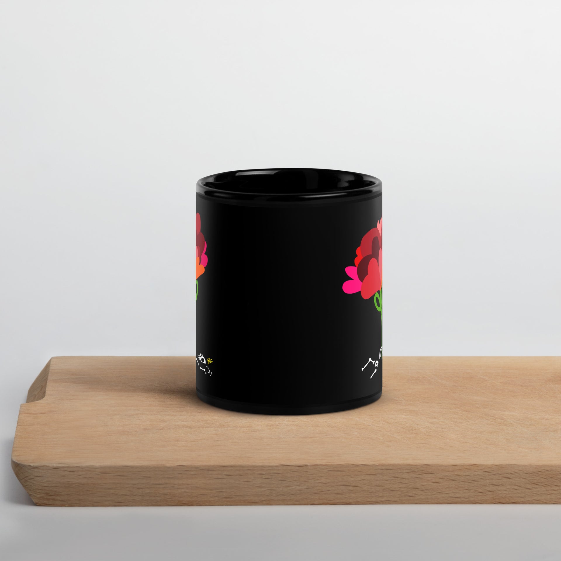 LOVE REMAINS! Black glossy MUG