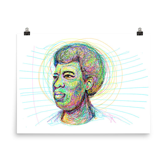 "I Write To Create Myself" -Octavia Butler tribute 18x24 fine art print by pierre bennu